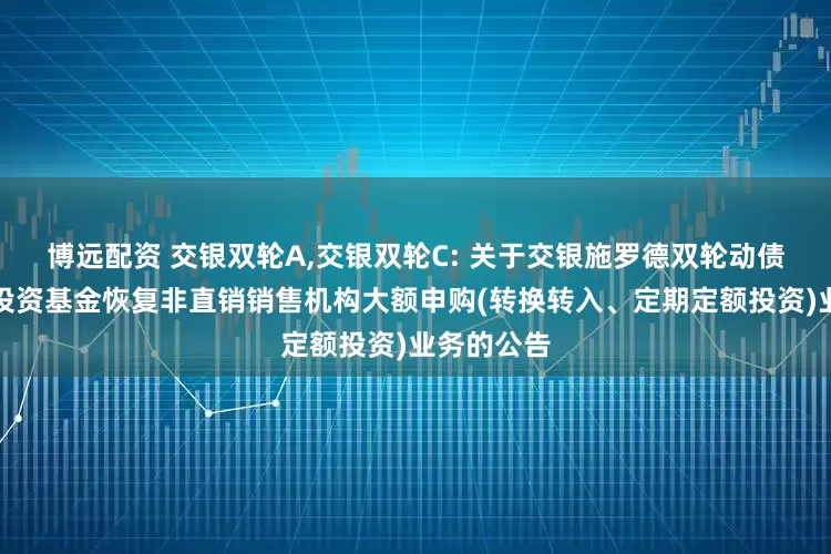 博远配资 交银双轮A,交银双轮C: 关于交银施罗德双轮动债券型证券投资基金恢复非直销销售机构大额申购(转换转入、定期定额投资)业务的公告