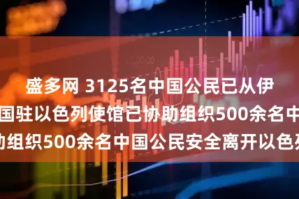 盛多网 3125名中国公民已从伊朗安全撤离！中国驻以色列使馆已协助组织500余名中国公民安全离开以色列