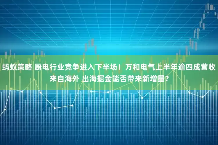 蚂蚁策略 厨电行业竞争进入下半场！万和电气上半年逾四成营收来自海外 出海掘金能否带来新增量？